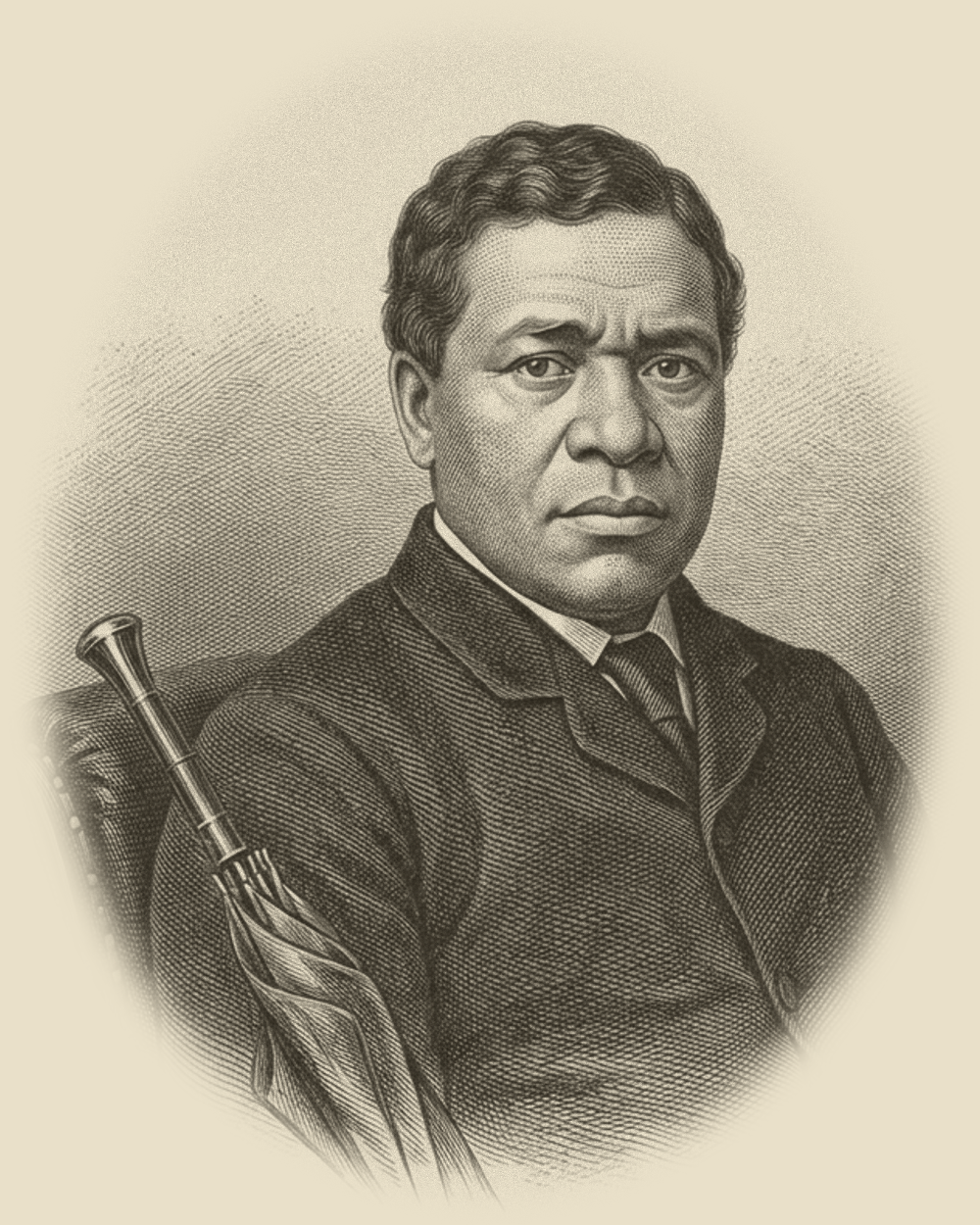 Engraved portrait of Assessor Bartholomew Finch.